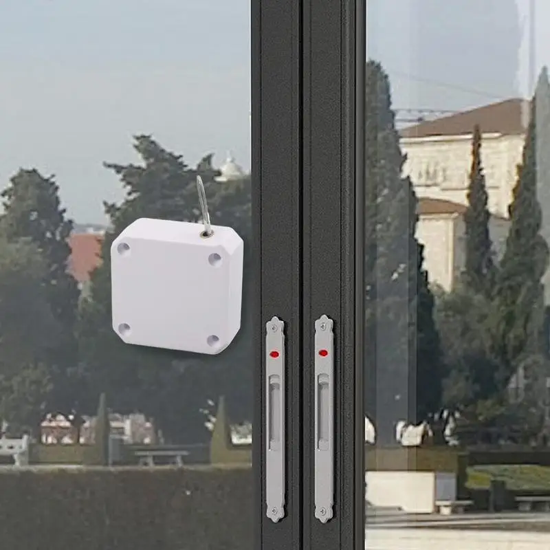 Automatic Sliding Screen Closer No-Punching Retractable Storm Door Closure Tool With 1.2m Steel String For Bathroom