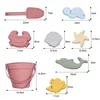 Children Silicone Beach Toy Shovel Ocean Outdoor Parent-child Beach Portable Beach Bucket Durable Sand Digging And Storage Tool 6