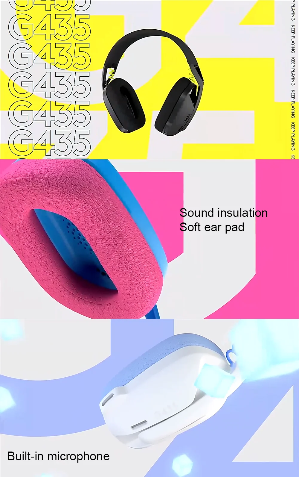 Logitech G435 Беспроводные игровые наушники | AliExpress