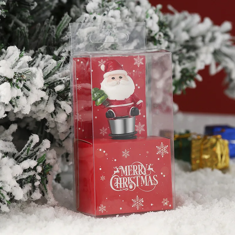 

Креативная пробка для красного вина, подарки на рождественскую вечеринку, Санта-Клаус, обнимающий елку, европейский и американский