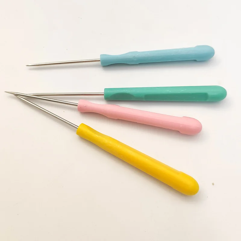4/1PCS Plastic Handle Sewing Awl for DIY Sewing Repairing Canvas Leather leather craft tools,leather sewing tools