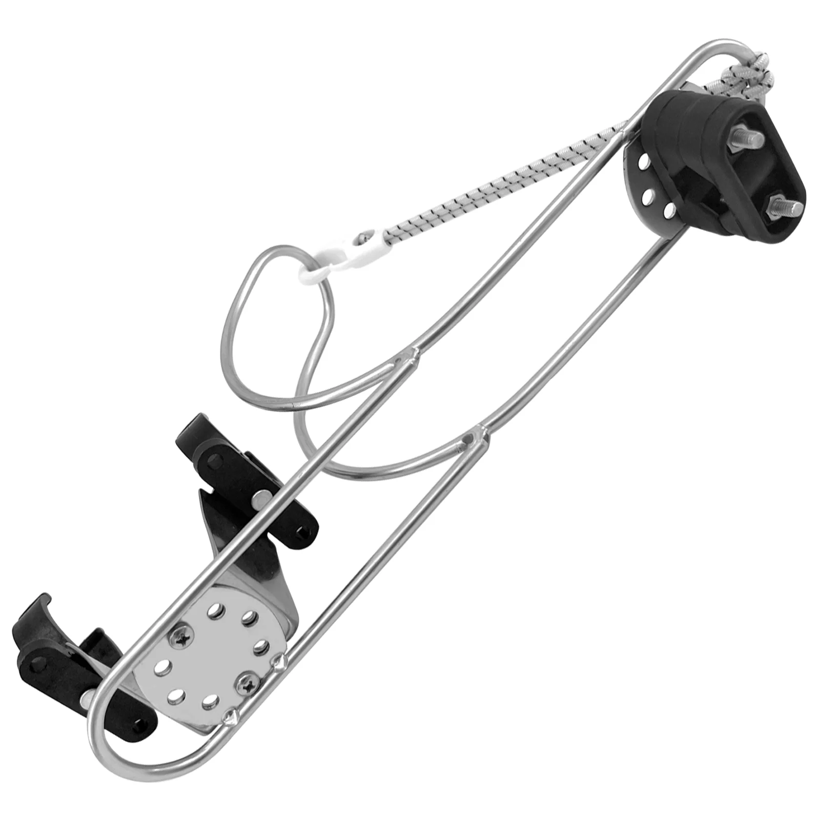Supporto Salvagente Per Barca In Acciaio Inox, Doppio Anello, Staffa Per Boa Di Salvataggio, Adatto Per Binario 7/8" O 1" - 3