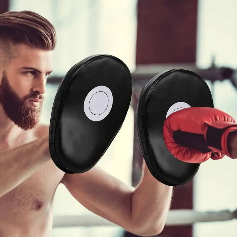 Curved Boxing Hand Target PU Leather Curved Punching Mitts Breathable Kickboxing Pads Boxing Focus Pad Martial Arts Training
