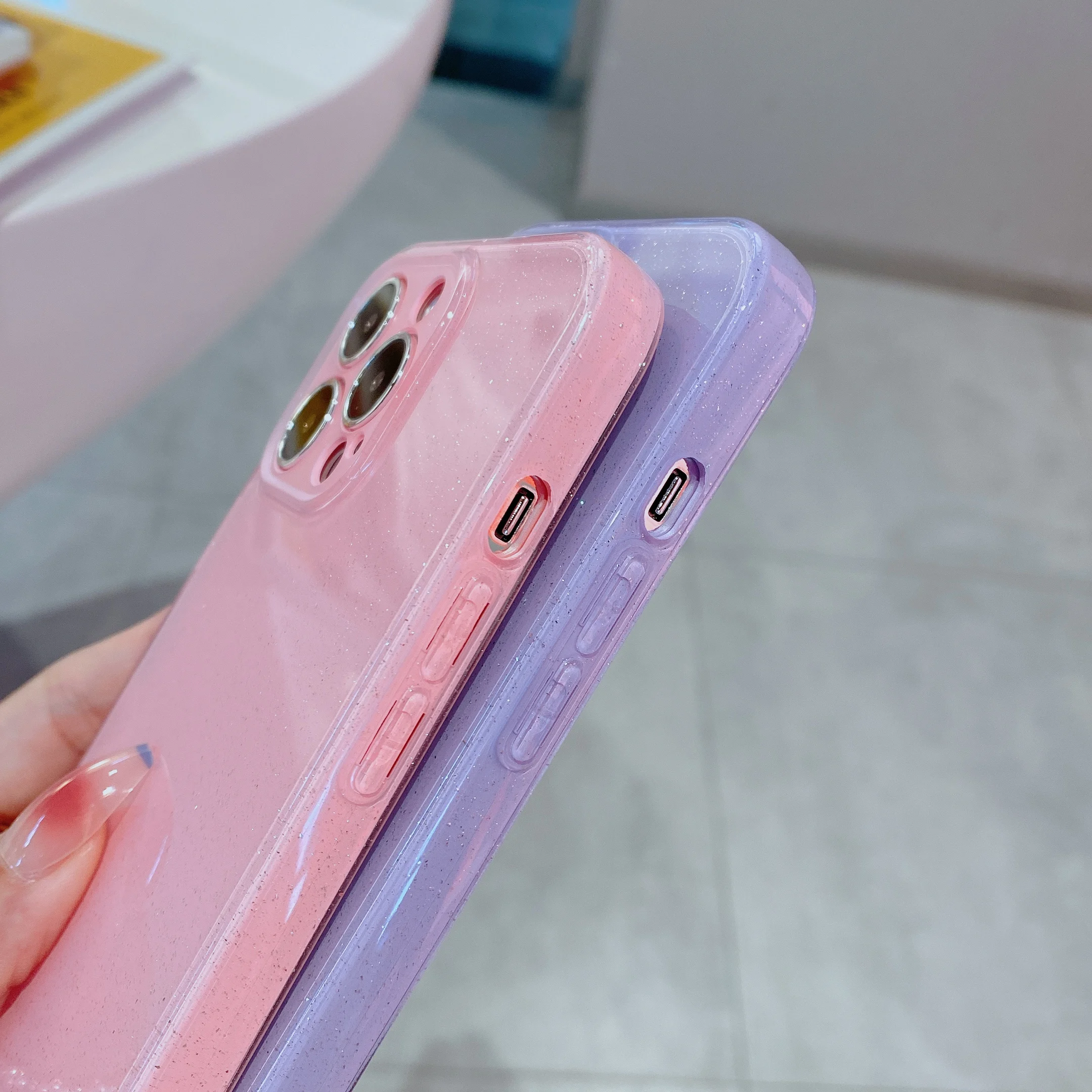 Bling Glitter Neon Color Shockproof Silicone Twinkle Phone Case