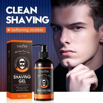 210g Shaving Gel Straight Razor Shave Gel Non-Irritating Refreshing Smell Transparent Shaving Gel Men Barber Salon Tools