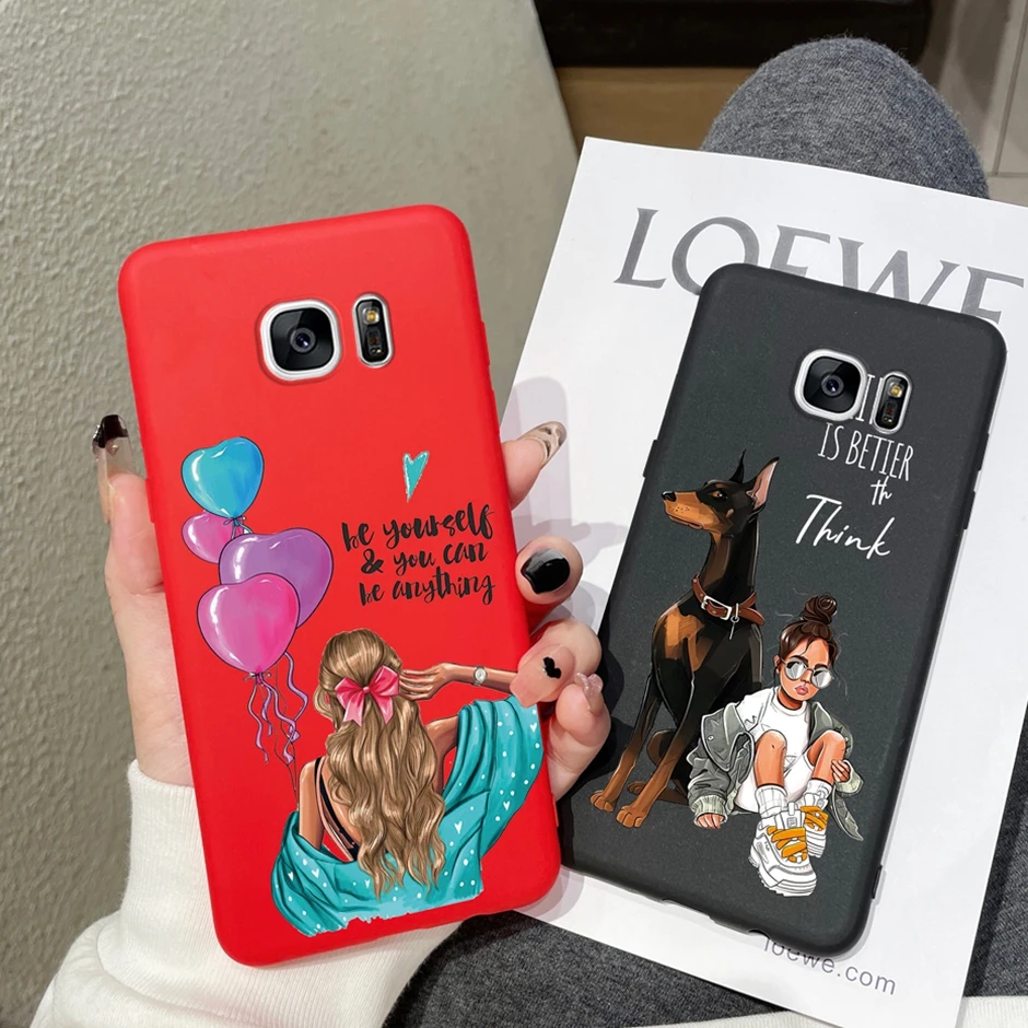 Per Samsung Galaxy S7 Edge Custodia In Silicone Modello Ragazze Custodia Morbida In Tpu Per Samsung Galaxy S6 S7 S 7 Edge Cover Posteriore