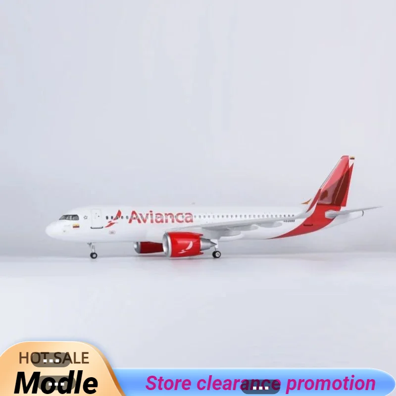 

New Resin Plane Model 47CM 1/80 Airplane A320NEO A320 NEO AVIANCA Air Airlines Model Toy Light & Wheel Landing Gear Diecast