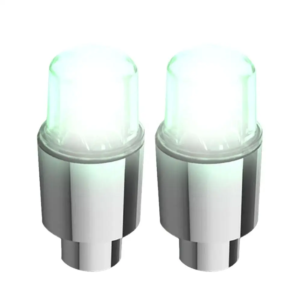 2PCS Colorful LED Wheel Light Valve Caps