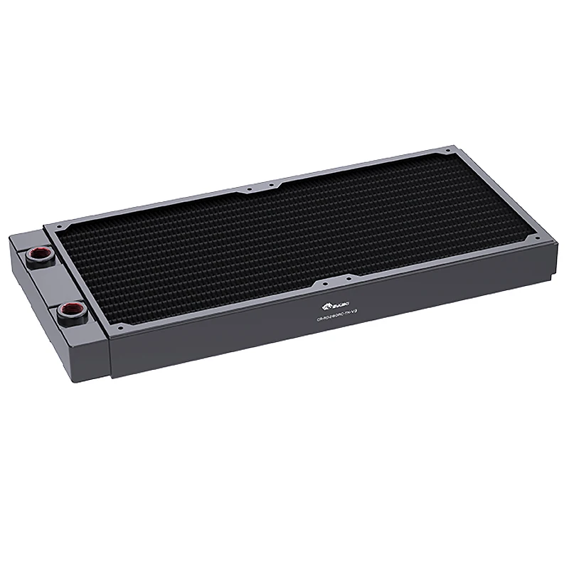 Bykski Radiador de Computador com Descarga de Água 28 mm de Espessura Cobre Mais Latão 280 mm Permutador de Calor Líquido Radiador de Metal para Ventiladores de 140 mm g1 4 - Imagem 5