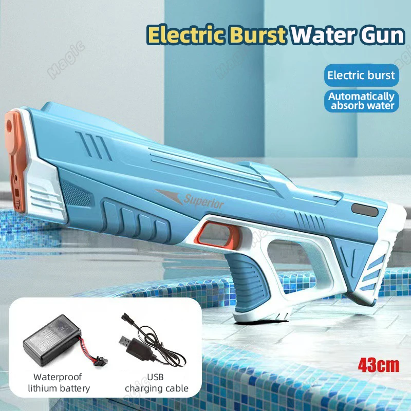 Summer Electric Water Gun Toys Bursts Children's High-pressure Strong Charging Energy Water Automatic Water Spray Children's Toy 5