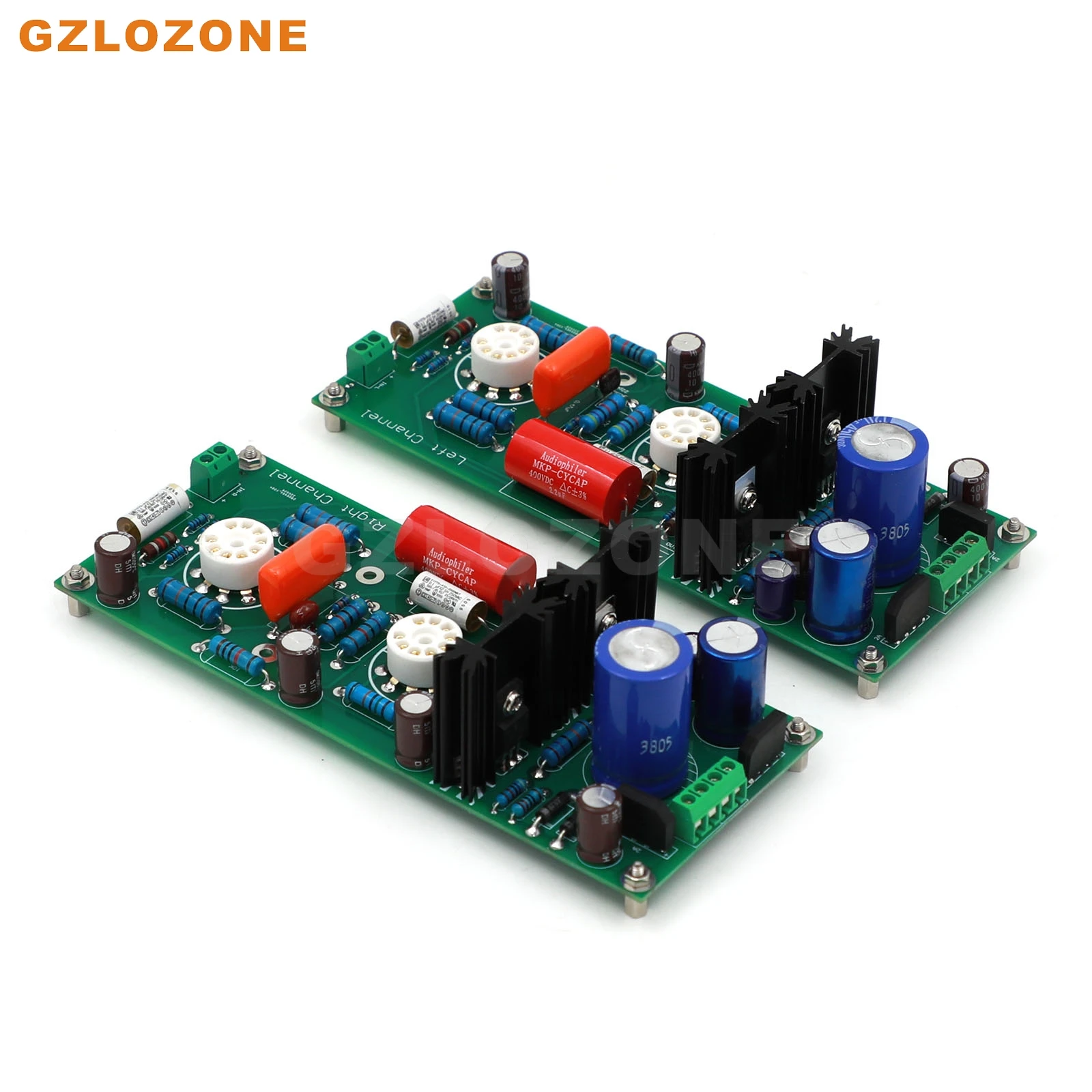 One Pair Split 12AX7 (ECC83) Tube Preamplifier Board Base On
