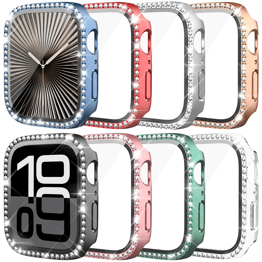 Luxury Bling Bumper Protector with Diamond Glass Cover