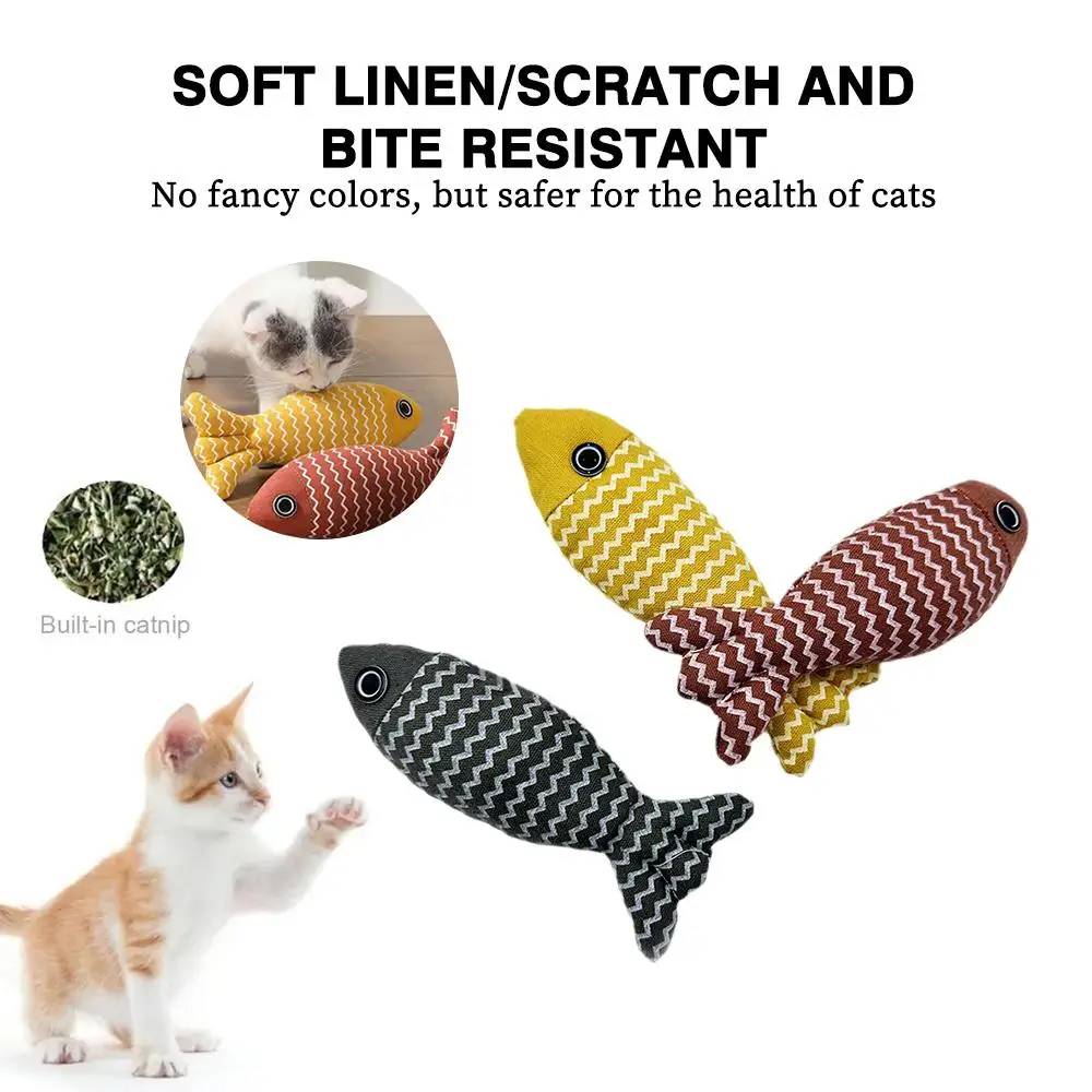 Pet Soft Plush 3D Fish Shape Cat Toy Interactive Gifts Fish Catnip Toys Stuffed Pillow Doll Simulation Fish Playing Toy For S8S6 xiaomi pet electronic fish shape cats toy electric usb charging simulation soft fish toys funny cats chewing playing supplies mi