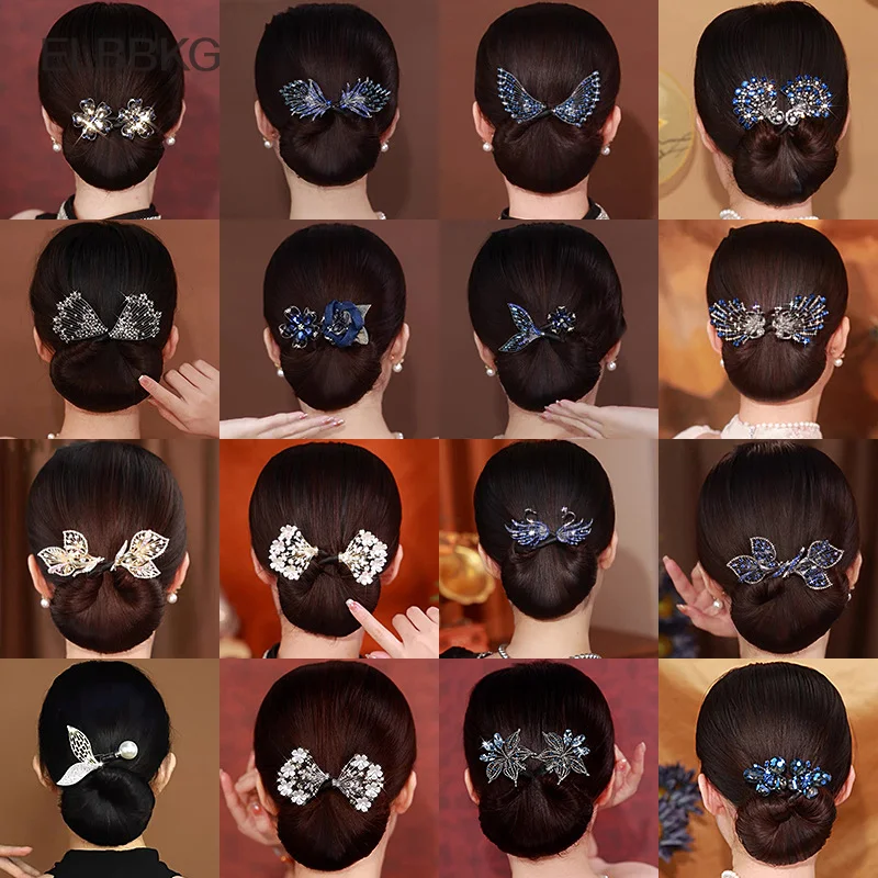 

Headband Roller Hair Curler Donut Bun Maker Lazy Hairpin Tool Women's Rabbit Ear Magic Hairstyle Ring Accessories
