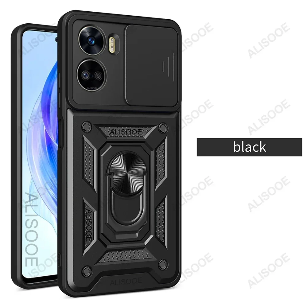 thumbnail image 1 of Funda protectora a prueba de golpes para Honor 90 Lite, carcasa con soporte de anillo para lente de cámara deslizante, X7B, X8B, X9B, 90 Lite, 1 of 5