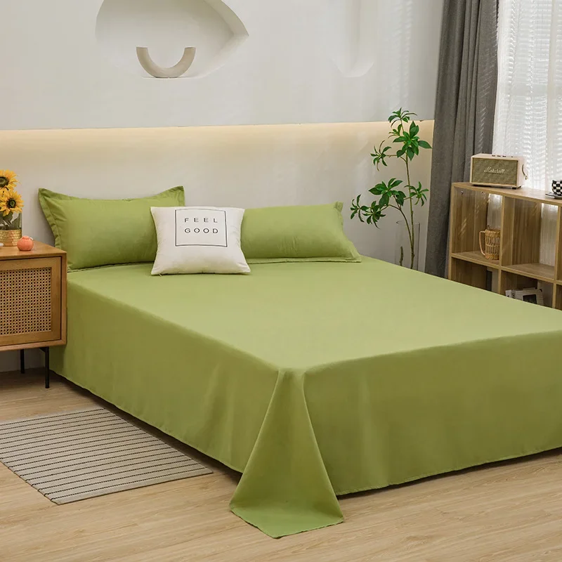 Description Picture 4 of itemSheet Simple Student Dormitory Single Piece Bed Sheet Three Sets Good Color Washed Cotton Single Piece Bed