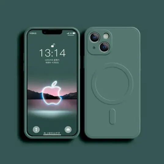 Enhanced Liquid Silicone Magnetic Wireless Charging Case Cover