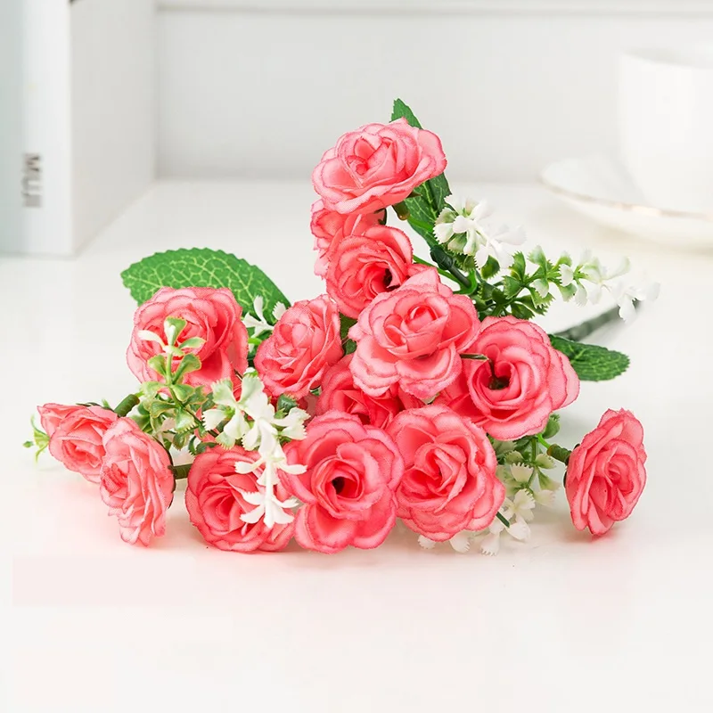 thumbnail image 1 of Ramo de rosas artificiales para novia, boda, hogar, jardín, decoración, peonía, flor falsa, regalo de Navidad, jarrón de mesa, decoraciones, 1 of 5