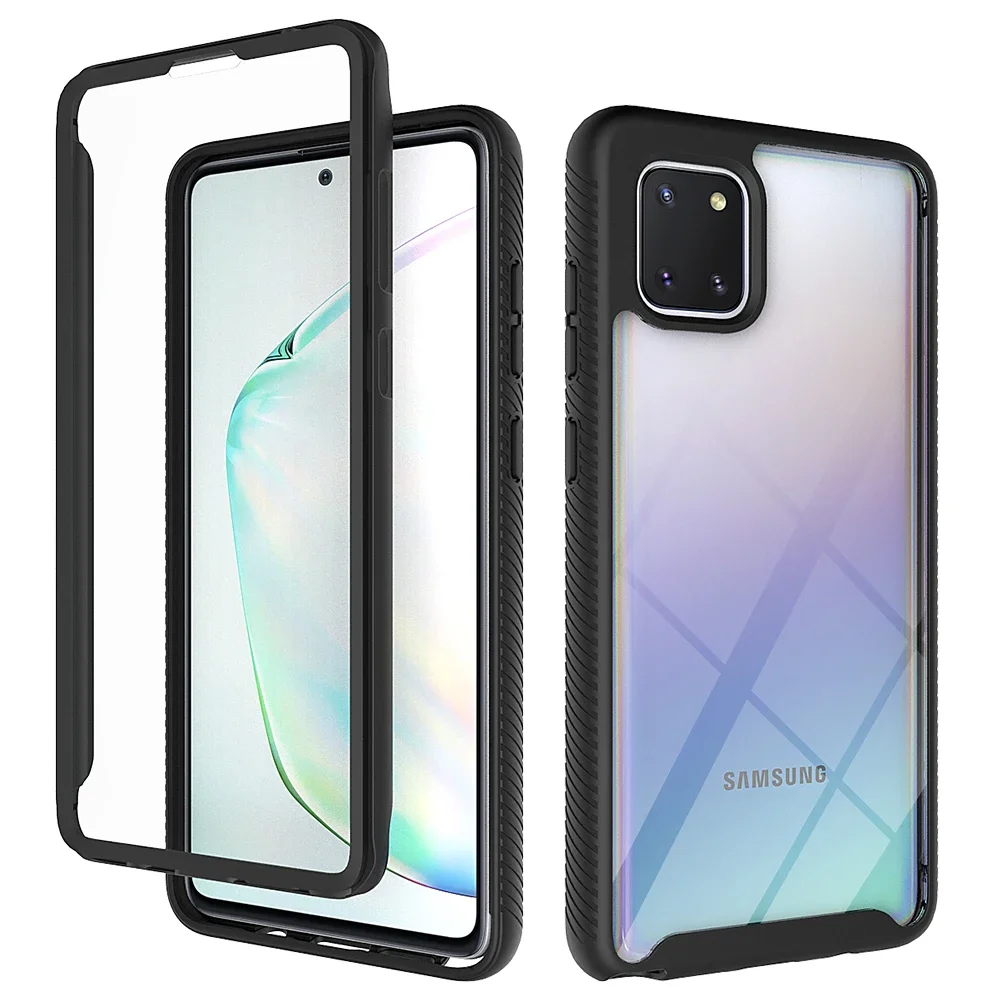 

Hybrid TPU/PC Sky Case For Samsung Galaxy Note 10 Lite Note10 Plus Note10+ Fundas Capa Two Layer Shockproof Clear Shell Cover