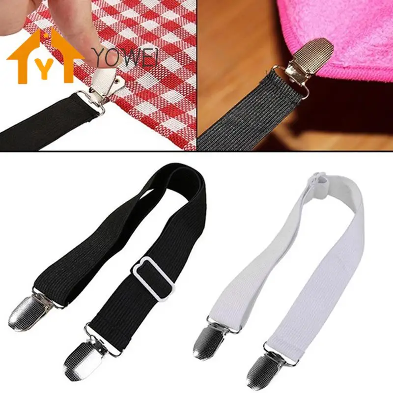 2 pezzi clip per lenzuola regolabili lenzuola elastiche cintura antiscivolo materasso per coperte cinghie di fissaggio tessuti organizzare gadget