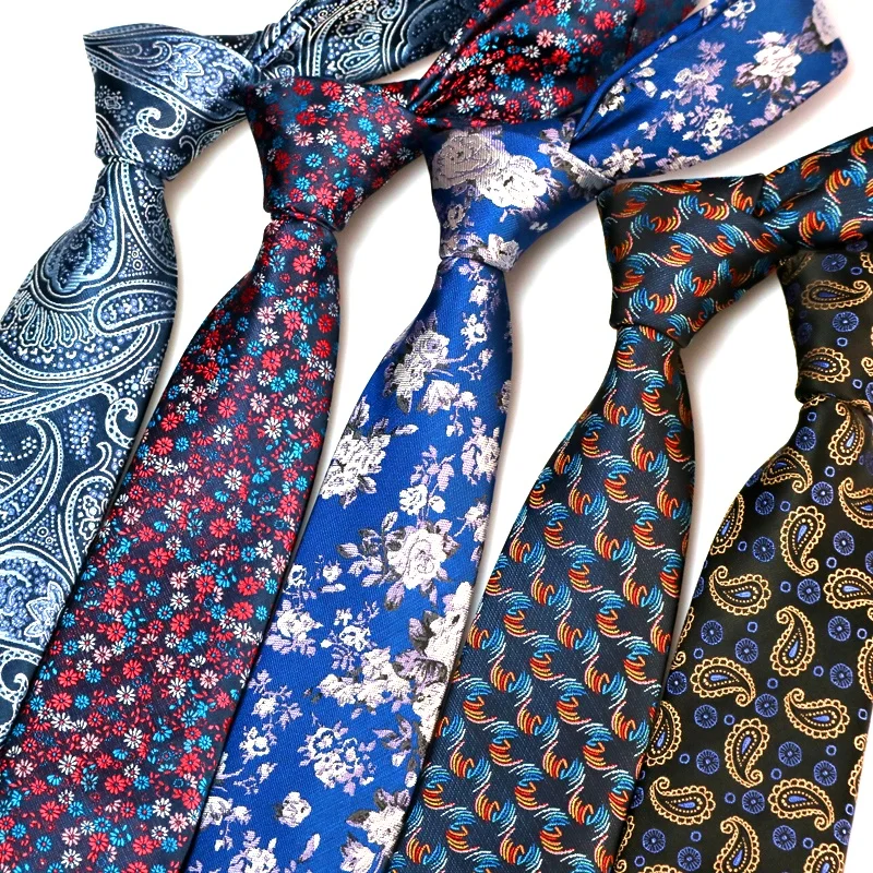 

High Quality 7CM Mens Ties Necktie Gravata Corbatas Formal Mens Neck Ties Floral Paisley Neckwear Men Necktie Business Party