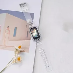 Transparent Silicone Strap and Case Replacement for Smartwatch Bracelet Protection (Transparent)