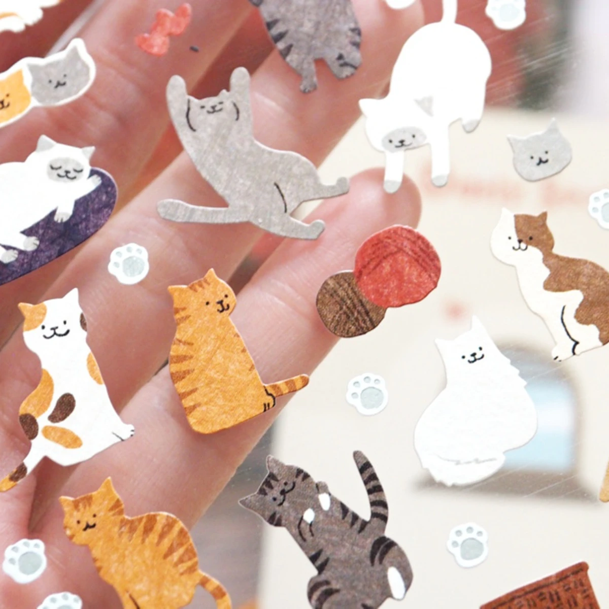 BONITO Cat Claw Silver Plated Stickers Scrapbooking Diy Journal Daily Sticker Cute Decor Gift Stationery School Supplies