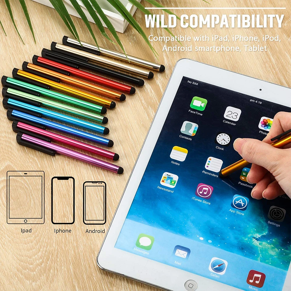 2 Penne Stilo 2-in-1 Per Touch Screen – Punte In Gomma Sostituibili, Universali Per IPad, IPhone, Tablet - 3