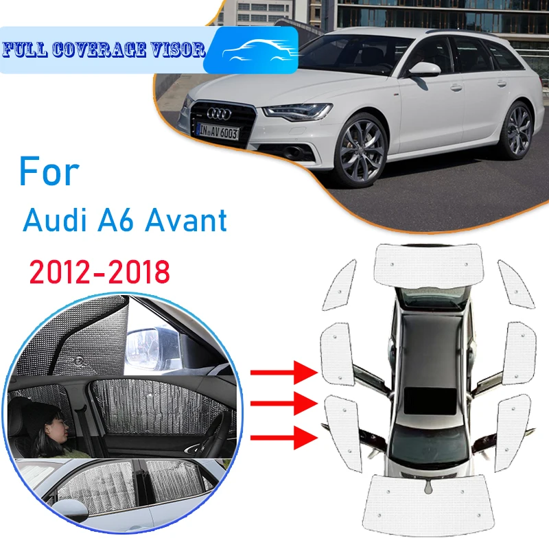 

Car Full Coverage Sunshades For Audi A6 Avant C7 4G 2013 2012-2018 2017 2016 Auto Window Windshield Sunshade UV Protect Sun Shad