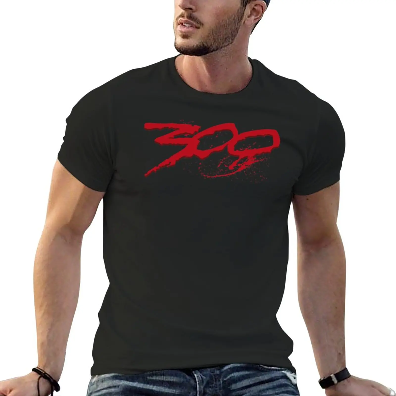 Nuovo 300 Movie - Spartan T-Shirt Sublime T Shirt Grafica T-Shirt Tinta Unita Nera Da Uomo