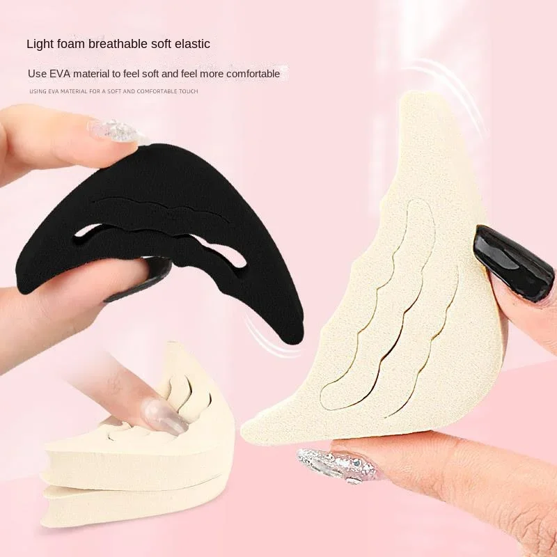 Toe Pads Forefoot Pads Forefoot Cushion 4Pcs Sponge Forefoot Insert Pads Women Gril's High Heel Shoe Big Shoes Size Adjust Toe Front Cushion Pain Relief Protector