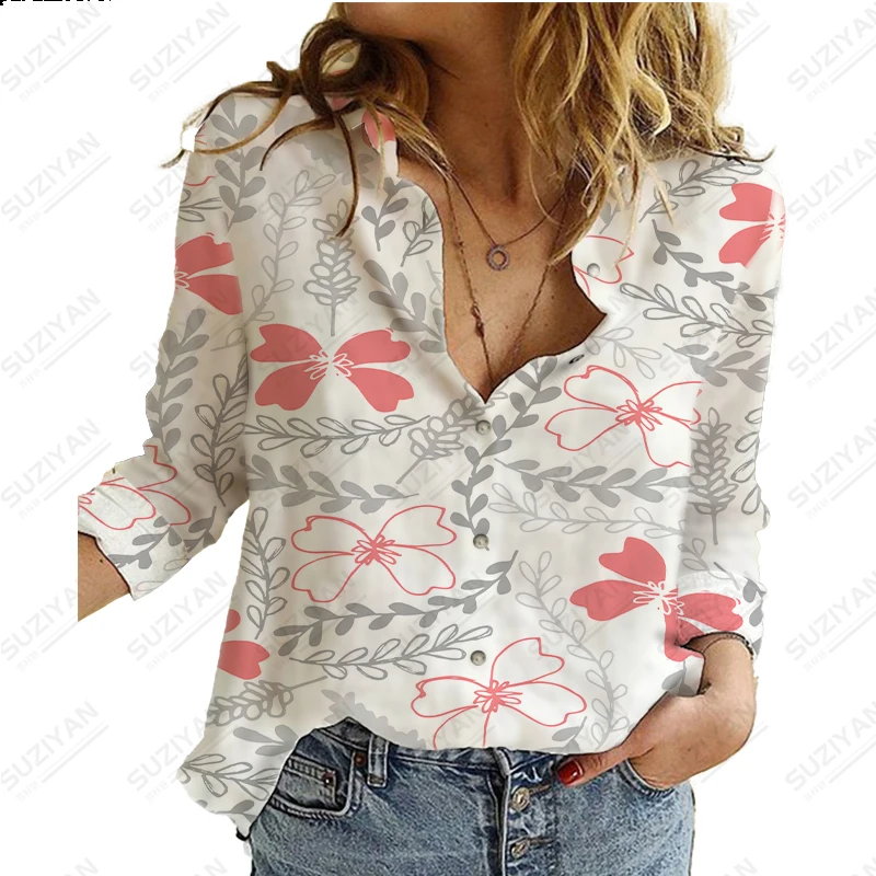 

Autumn Sunscreen Shirt Long Sleeve Shirt 3D Printing Simple Retro Harajuku Loose Relaxed Comfortable Button Shirt Summer