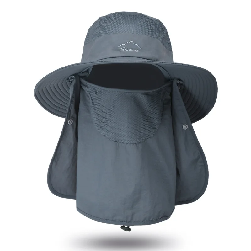 Home Prefer メンズ UPF 50+ 日焼け止めキャップ つば広 フィッシングハット ネックフラップ付き Amazon | Home Prefer メンズ UPF 50+ 日焼け防止キャップ つば