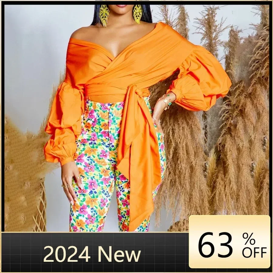 

dress African Clothes for Women 2024 New Fashion Dashiki Ankara Long Sleeve Blouse Tops Africa Clothing