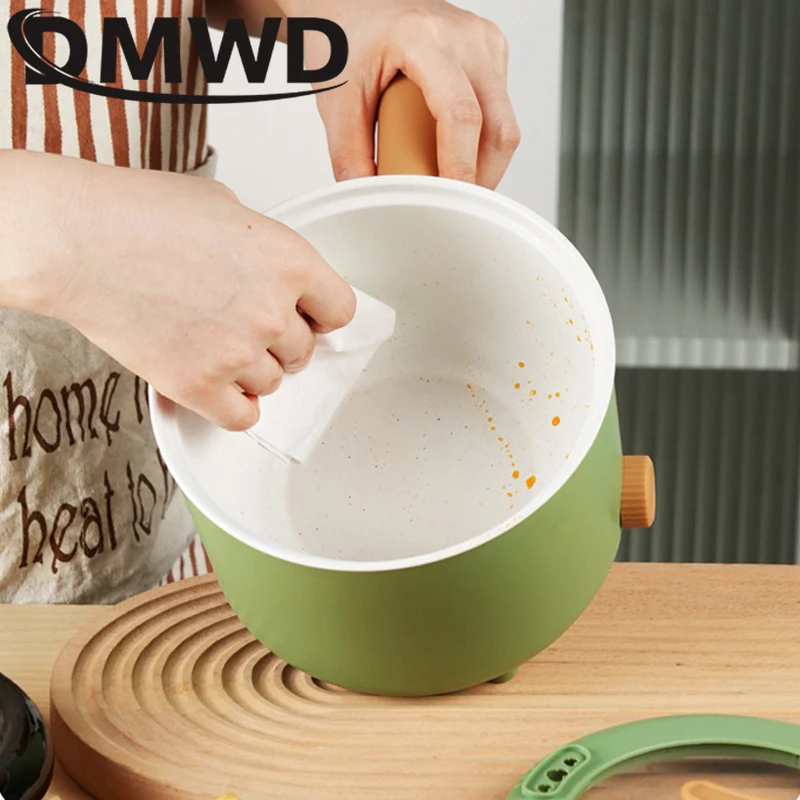 110V/220V Multifunction Electric Cooker 1.8L Hotpot Non-stick Skillet Noodles Soup Cooking Pot Mini Egg Frying Pan Rice Cooker 4
