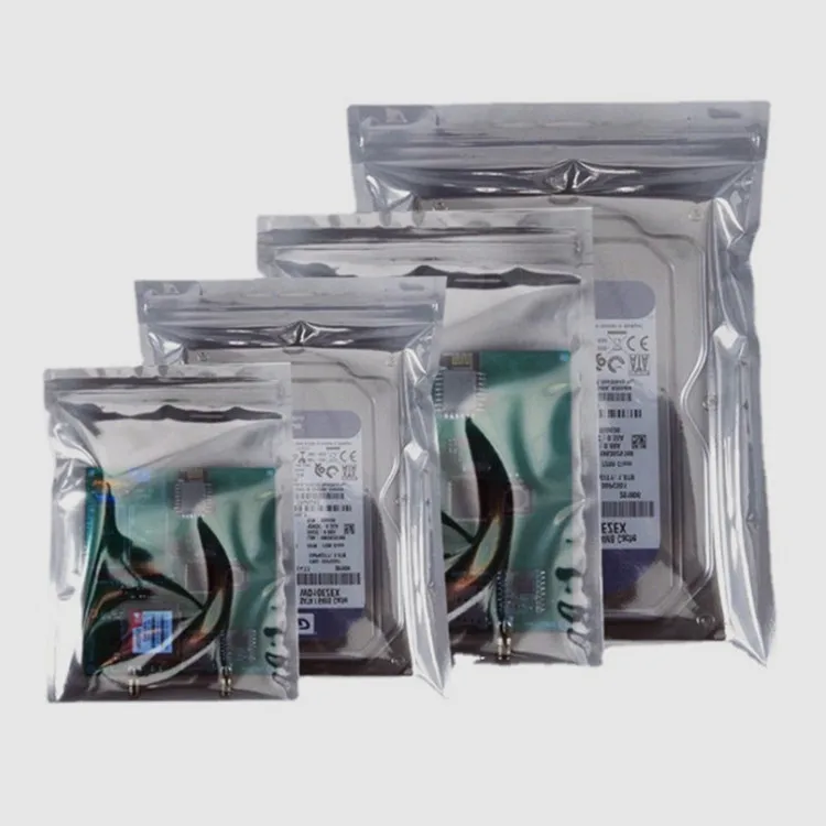 50~100PCS Anti-static Shielding Ziploock HDD Packaging Bag ESD Instruments Chip Electronic Accessories Battery Data Line Pouches