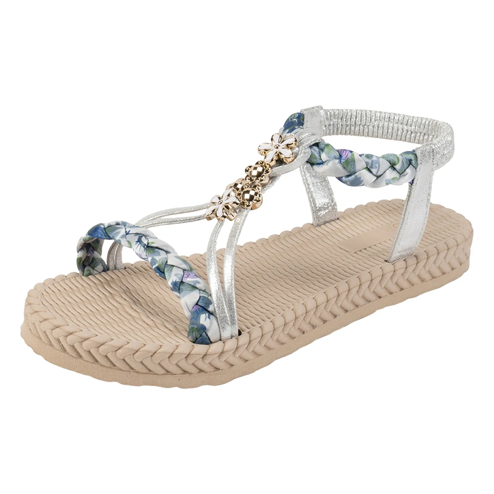 Women’s Braided Flat Beach Sandals 4