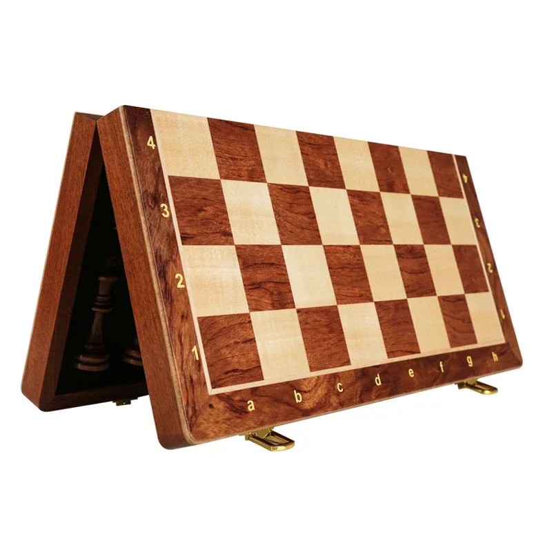 Chess Set Top Grade Wooden Folding Big Traditional Classic Handwork Solid Wood Pieces Walnut Chessboard Children Gift Board Game board game,wooden chess,foldable chess board,folding chess board,chess pieces and board,chess pieces