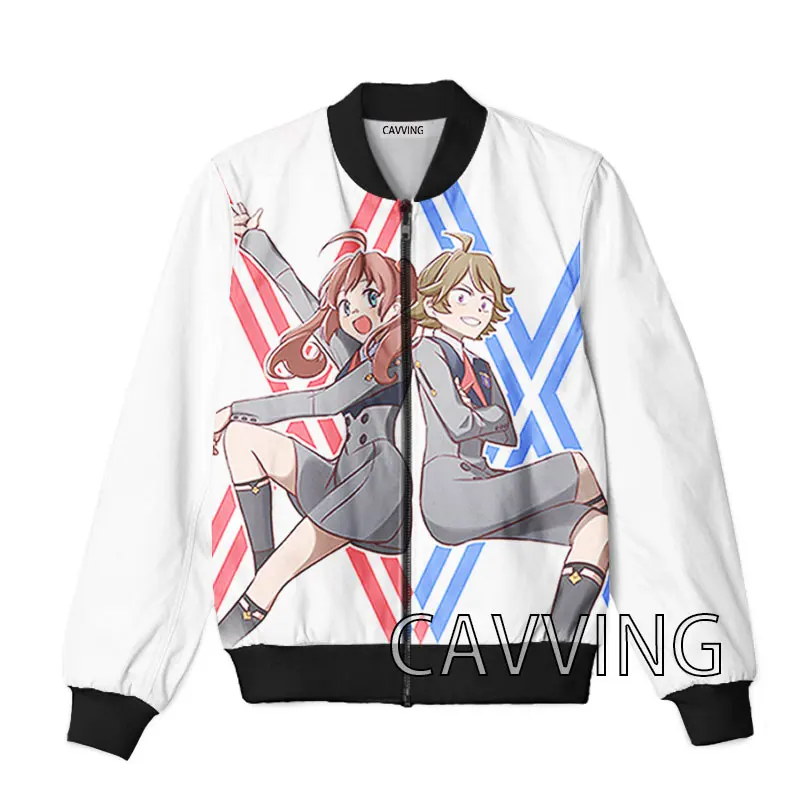 

CAVVING 3D Printed Anime Darling in the Franxx Zipper Bomber Jackets Men Overcoat Mens Coat Zip Up Jackets for Women/Men