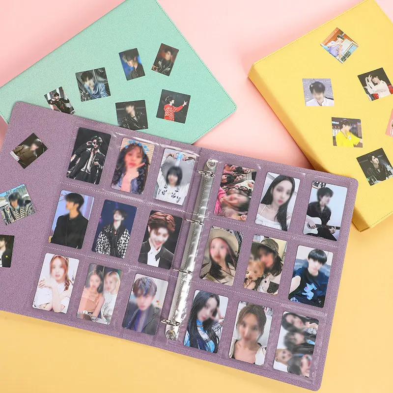 

10 Sheets A4 Photo Card Album Binder Clear Sleeves 4 Ring Kpop Photocard Postcard Collect Book Pages 4 8 9 2 Pockets Transparent