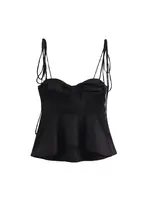 Asymmetric Bustier Tops for Women, Sweetheart Neck, Tied Thin Straps, Side Zipper, Female Camis, Sexy Fashion - Image 4