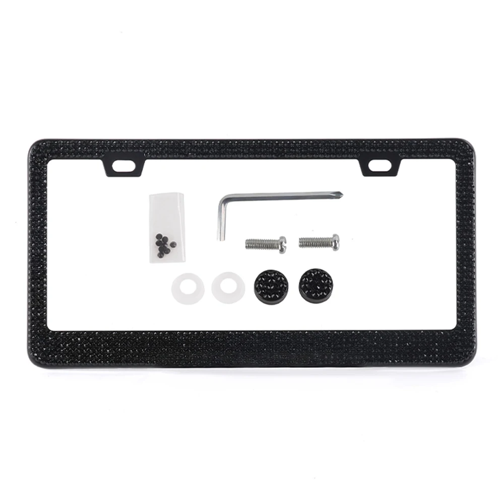 Cornice per targa fatta a mano con brillantini: glitter neri