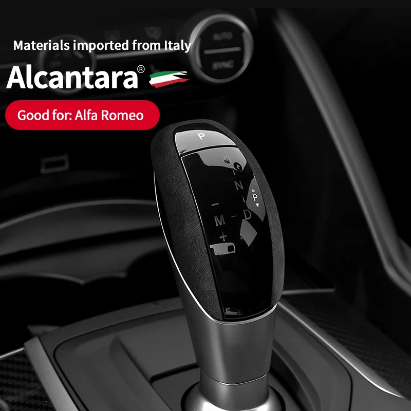 

Suitable for Alfa Romeo Giulia Modified Imported Alcantara Fringed Fur Gear Cover Stelvio Interior Stickers