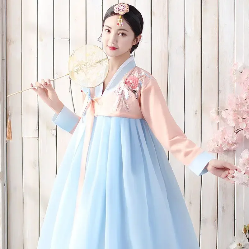 Korean Hanbok Costume Traditional Korean Hanbok Women's Costume Korean Performance Dance Ethnic Style Court Costume Set Photo Set