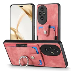 Custodia Magnetica Premium in Pelle di Lusso con Anello per Schede - Copertura per Smartphone 5G