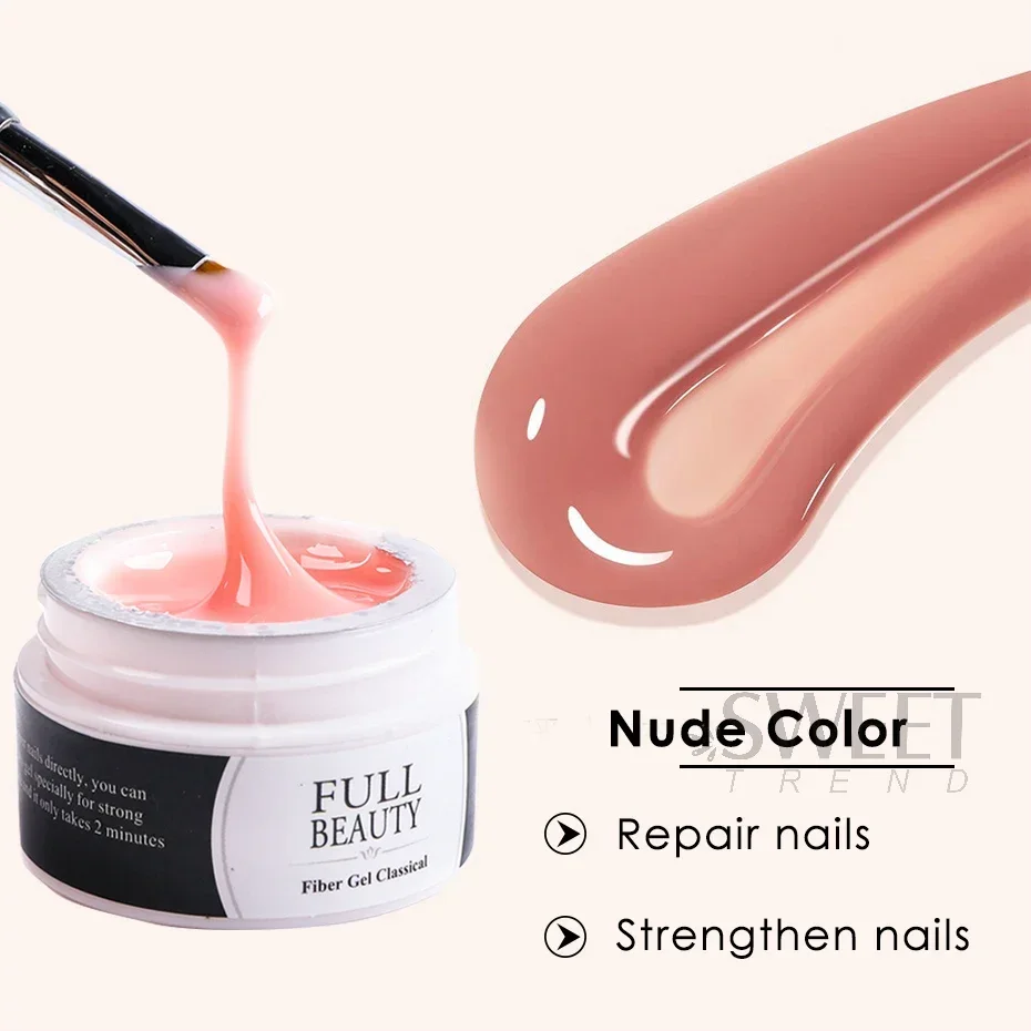 15ml Hard Jelly Extension Nail Gel Building Prolong Crystal Gel Pink Milky White UV Soak Off Construction Tool Manicure Supplies