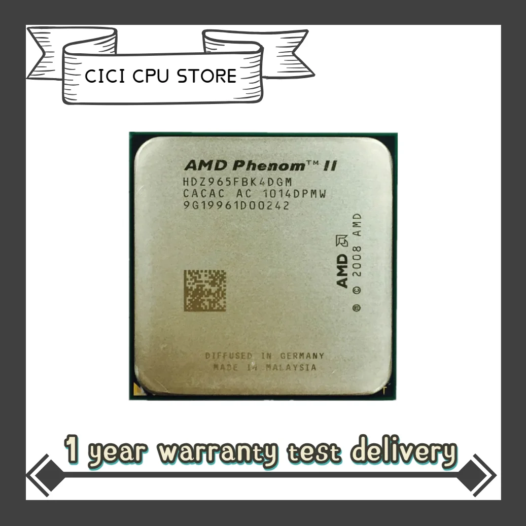 

Четырехъядерный процессор AMD Phenom II X4 965 3,4 ГГц HDZ965FBK4DGM разъем AM3