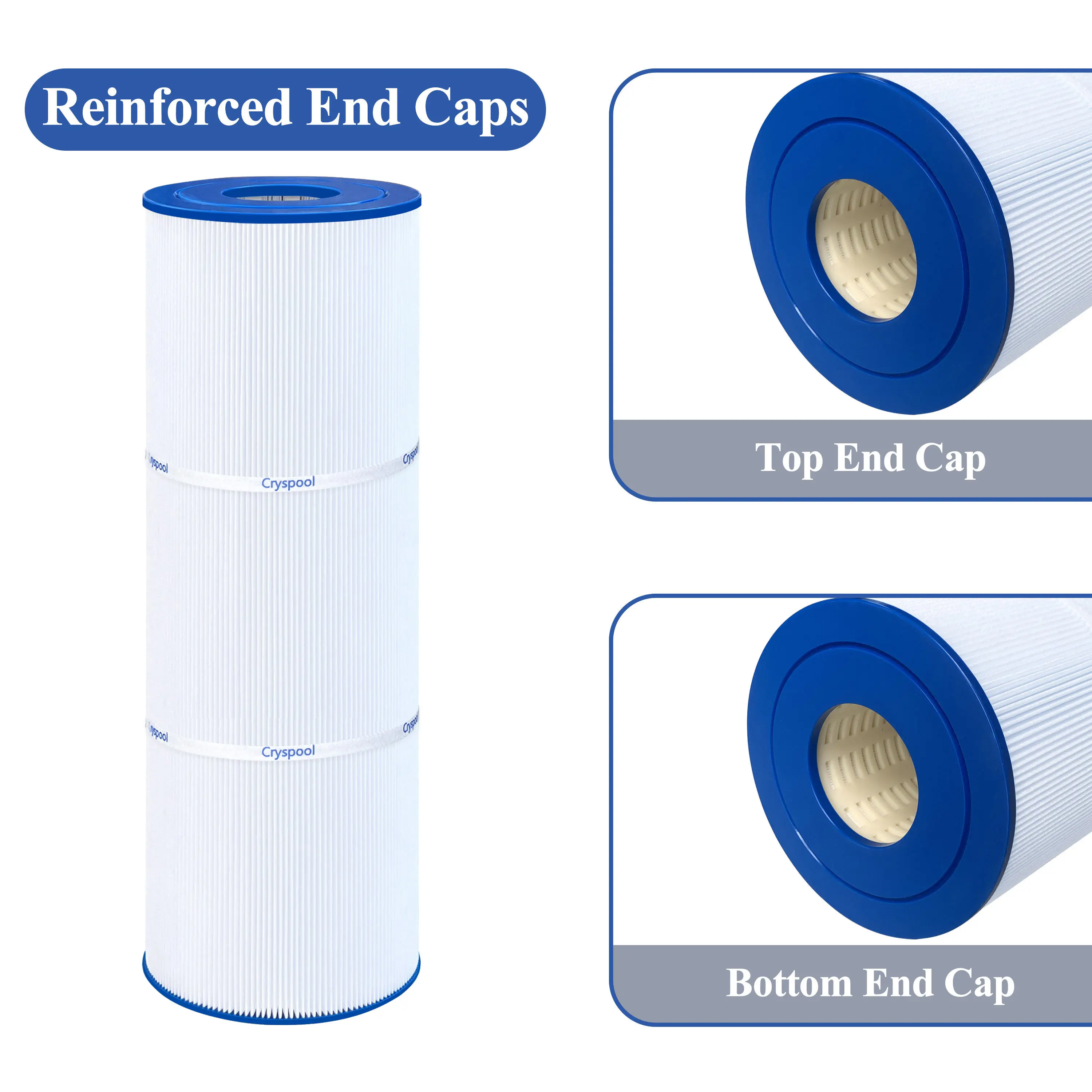 Spa Filter Cryspool Pool Filter Compatible with CX580XRE SwimClear C3025 C3030 PA81 C-7483 FC-1225 4&times;81 Sq. Ft 4 Pack