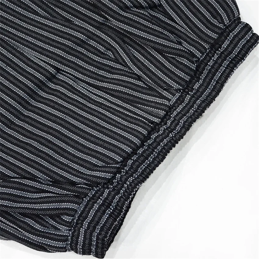 Men's Loose Chef Trousers Food Service Work Wear Stripe Kitchen Restaurant Uniform Cook Pant for Man Chef M-4XL