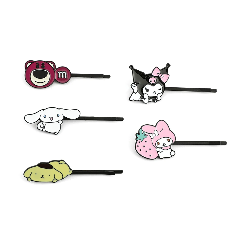 

Заколка для волос с героями мультфильмов аниме Sanrio, Заколки для женщин и девушек, милые аксессуары для волос Kuromi Cinnamoroll My Melody, бижутерия для косплея